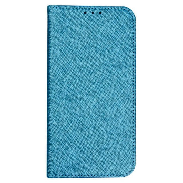 For Samsung Galaxy M55 5G / C55 5G / F55 5G Phone Case Magnetic Closing PU Leather Flip Wallet Stand Cover - Sky Blue