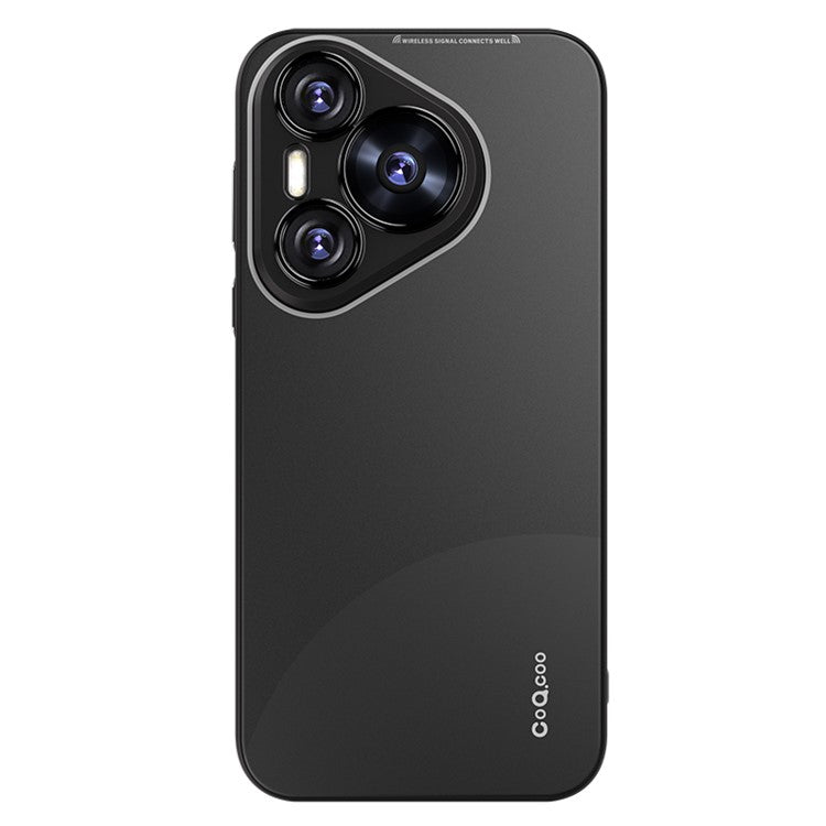 Q.COO For Huawei Pura 70 TPU Case Contrast Color Skin-Touch Phone Cover - Black