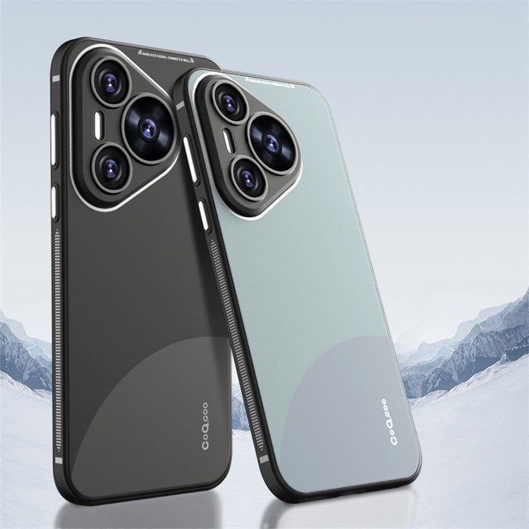 Q.COO For Huawei Pura 70 TPU Case Contrast Color Skin-Touch Phone Cover - Cyan