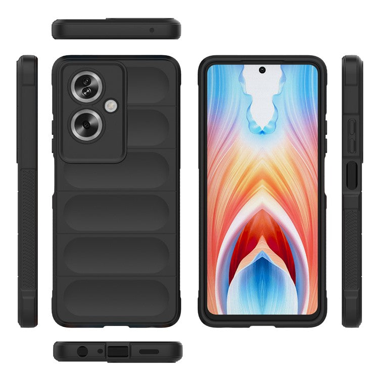 Soft TPU Case for Oppo A79 5G / A2 5G Shock Absorbing Phone Back Cover - Black