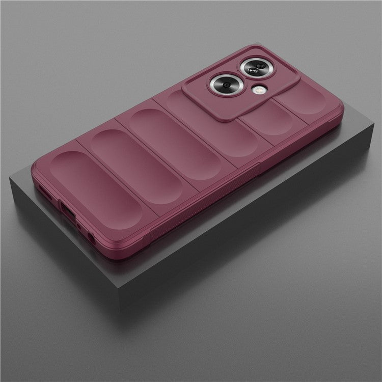 Soft TPU Case for Oppo A79 5G / A2 5G Shock Absorbing Phone Back Cover - Wine Red