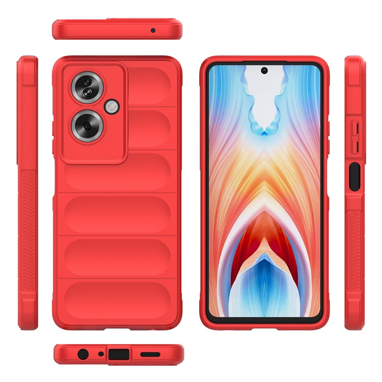 Soft TPU Case for Oppo A79 5G / A2 5G Shock Absorbing Phone Back Cover - Red