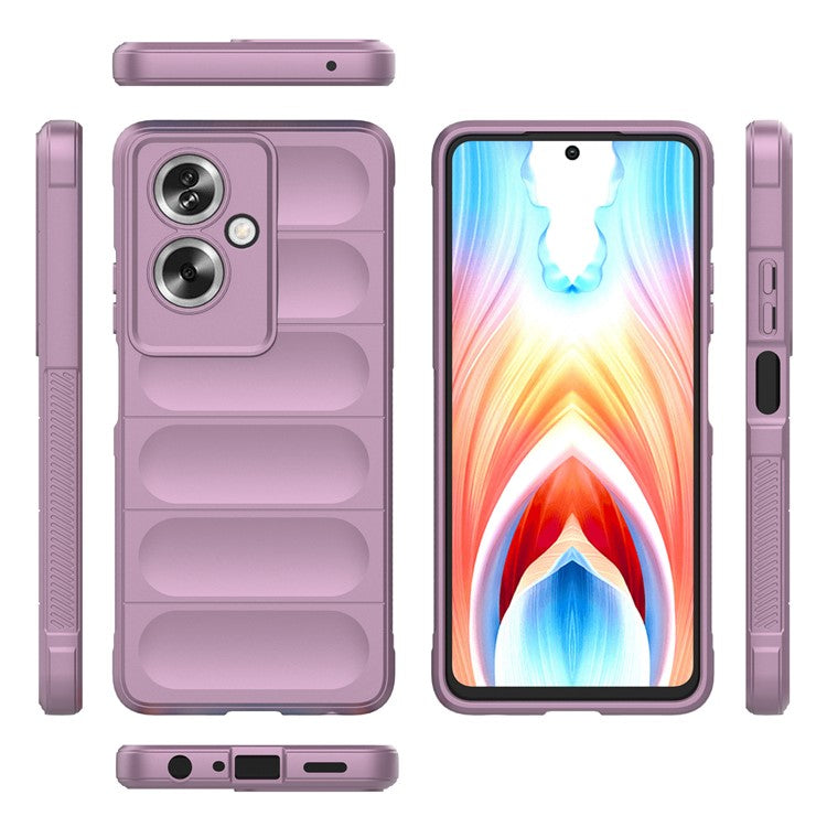 Soft TPU Case for Oppo A79 5G / A2 5G Shock Absorbing Phone Back Cover - Light Purple