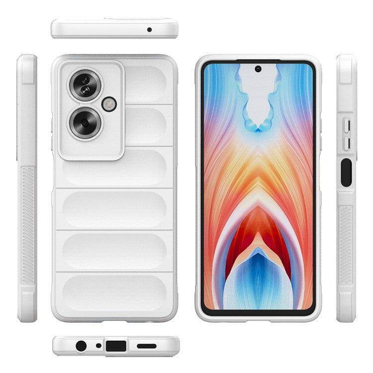 Soft TPU Case for Oppo A79 5G / A2 5G Shock Absorbing Phone Back Cover - White