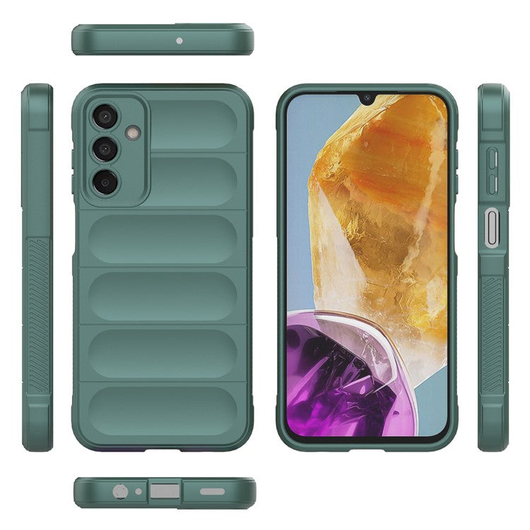 For Samsung Galaxy M15 5G / F15 5G Case Anti-Scratch Soft TPU Phone Protection Cover - Green