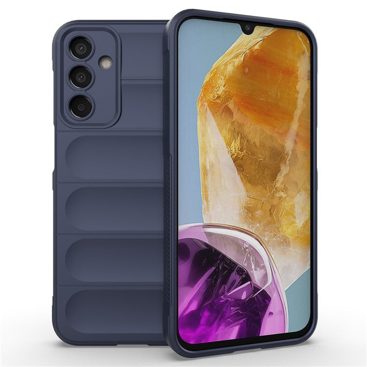 For Samsung Galaxy M15 5G / F15 5G Case Anti-Scratch Soft TPU Phone Protection Cover - Dark Blue