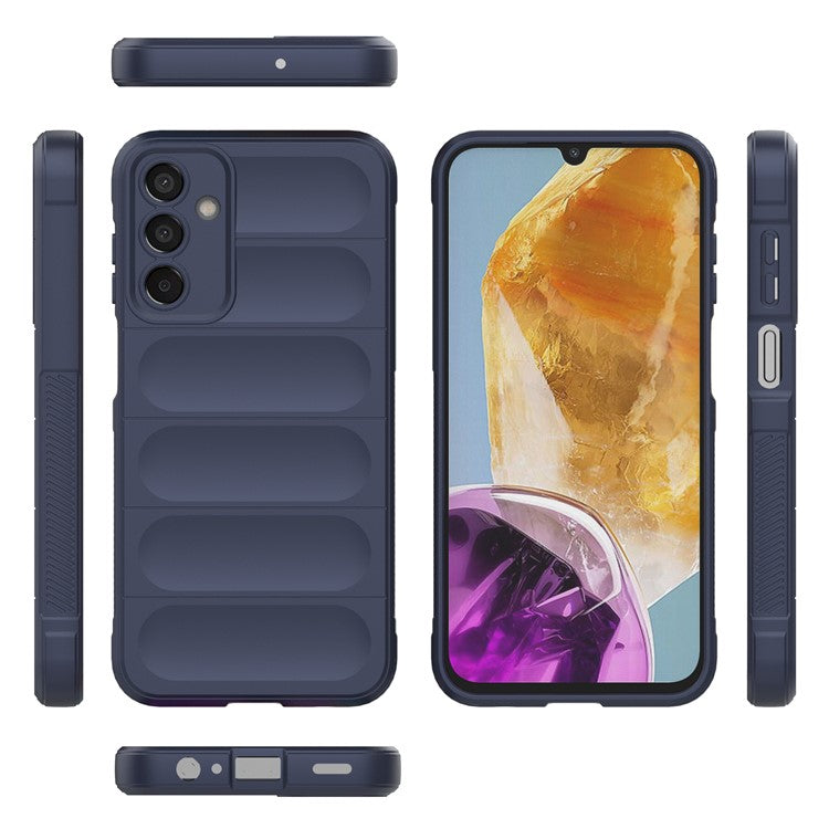 For Samsung Galaxy M15 5G / F15 5G Case Anti-Scratch Soft TPU Phone Protection Cover - Dark Blue