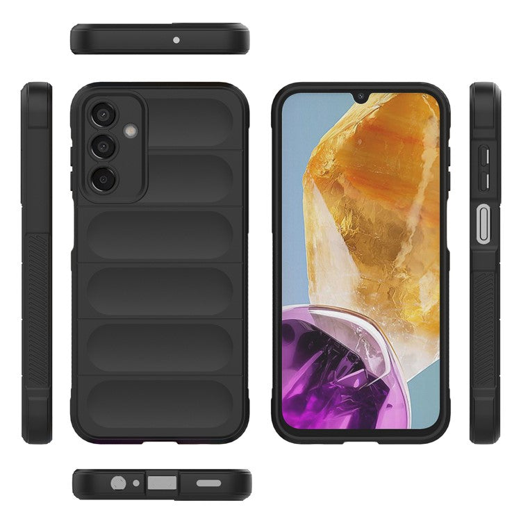 For Samsung Galaxy M15 5G / F15 5G Case Anti-Scratch Soft TPU Phone Protection Cover - Black