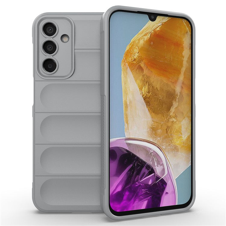 For Samsung Galaxy M15 5G / F15 5G Case Anti-Scratch Soft TPU Phone Protection Cover - Light Grey