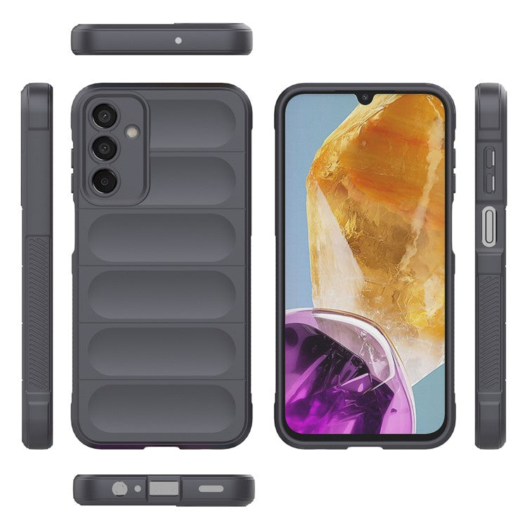 For Samsung Galaxy M15 5G / F15 5G Case Anti-Scratch Soft TPU Phone Protection Cover - Dark Grey