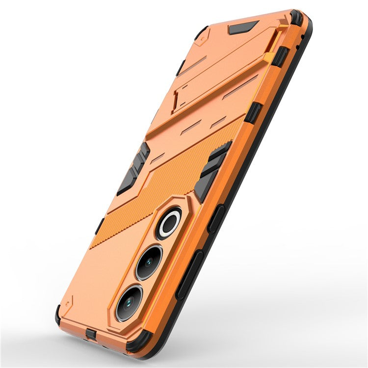 For OnePlus Ace 3V 5G PC+TPU Case Folding Kickstand Hybrid Phone Cover - Orange