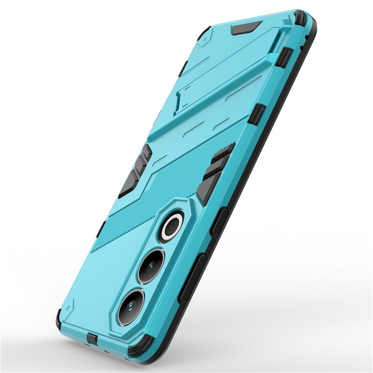 For OnePlus Ace 3V 5G PC+TPU Case Folding Kickstand Hybrid Phone Cover - Baby Blue
