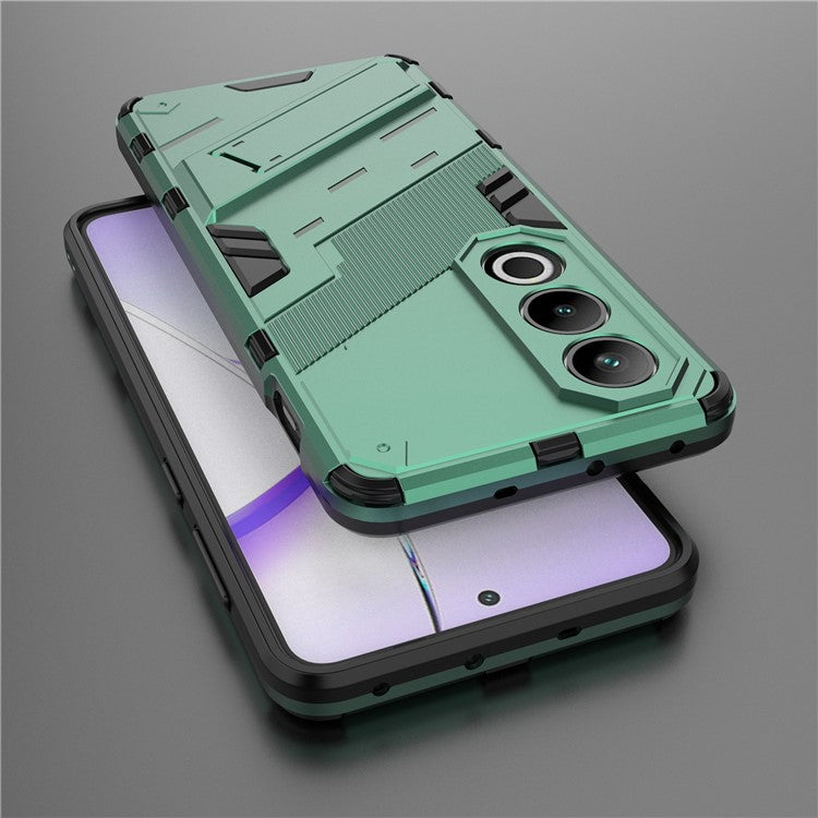 For OnePlus Ace 3V 5G PC+TPU Case Folding Kickstand Hybrid Phone Cover - Green