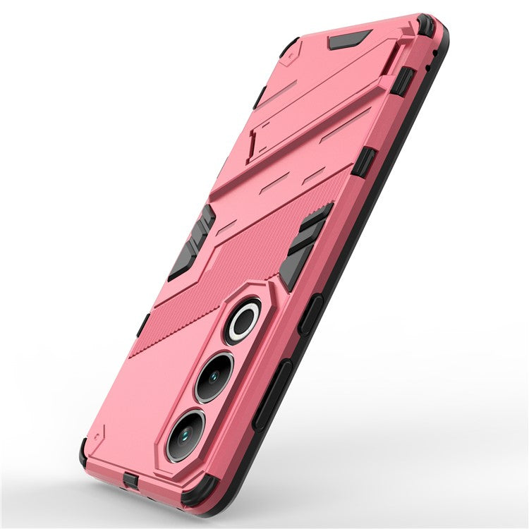 For OnePlus Ace 3V 5G PC+TPU Case Folding Kickstand Hybrid Phone Cover - Rose