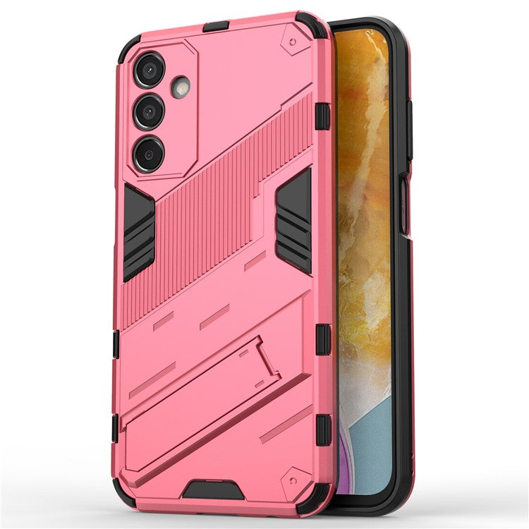 For Samsung Galaxy M15 5G Case PC+TPU Drop-proof Phone Cover with Folding Kickstand - Rose