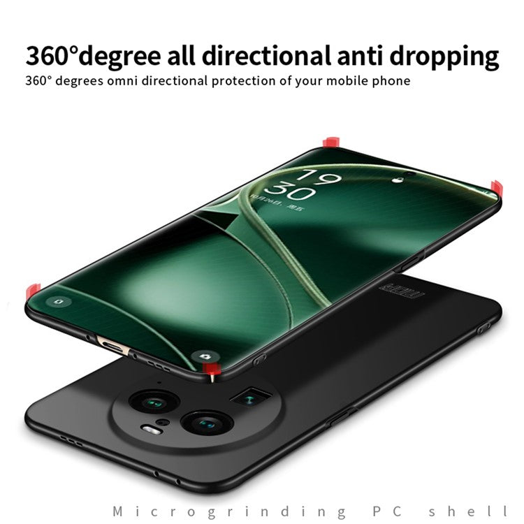 MOFI JK PC Series-1 Shield For Oppo Find X6 Pro Cell Phone Case Ultra-slim Shockproof PC Cover - Black