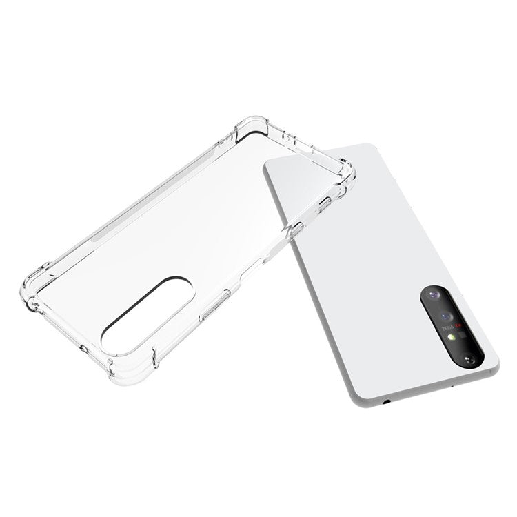 For Sony Xperia 5 Case Crystal Clear TPU Phone Cover with Reinforced Corner