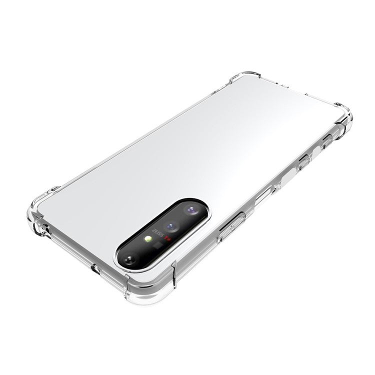 For Sony Xperia 5 Case Crystal Clear TPU Phone Cover with Reinforced Corner