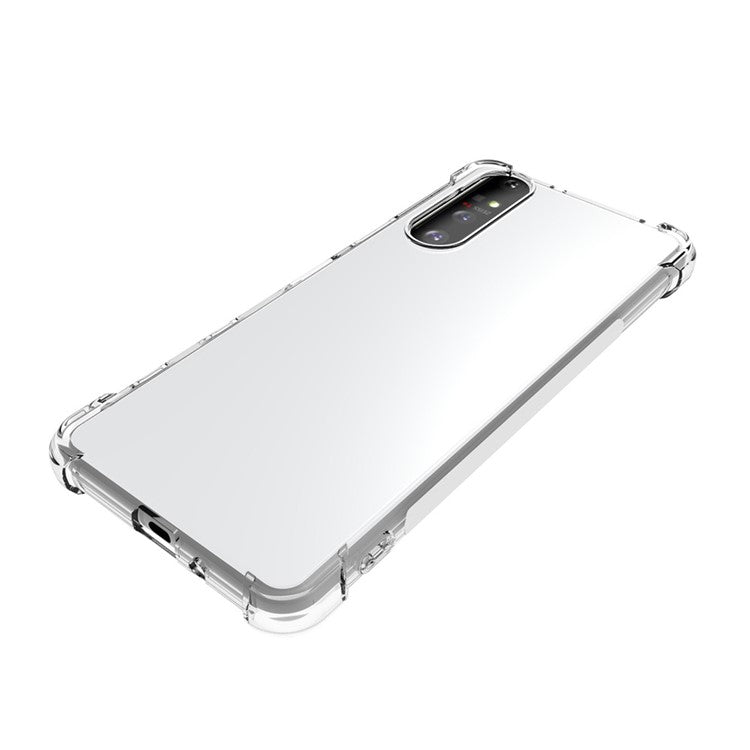 For Sony Xperia 5 Case Crystal Clear TPU Phone Cover with Reinforced Corner