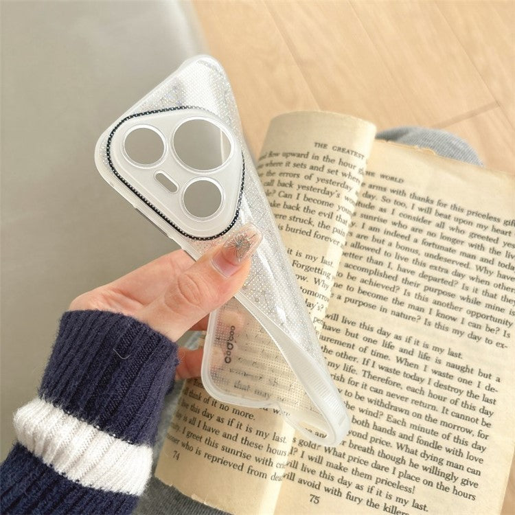 Q.COO For Huawei Pura 70 Case Sparkling Soft TPU Phone Protective Cover - Grey