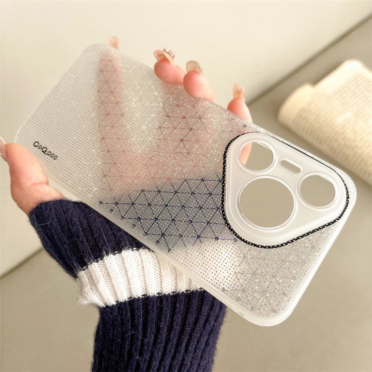Q.COO For Huawei Pura 70 Case Sparkling Soft TPU Phone Protective Cover - Grey