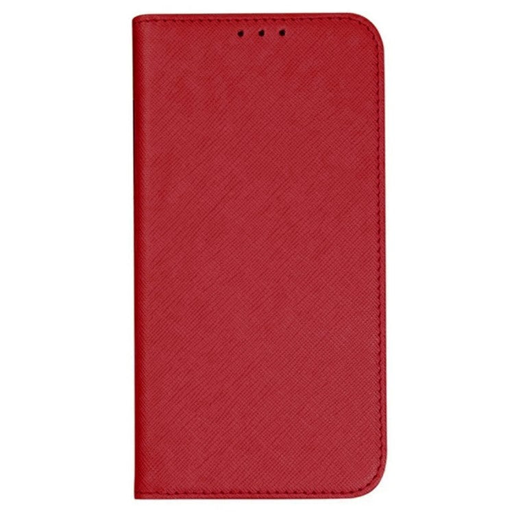 For Samsung Galaxy M15 5G / F15 5G Case Flip Wallet PU Leather Cross Texture Phone Cover - Red