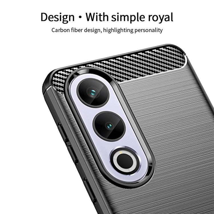 MOFI JK TPU Series-1 Phone Case for OnePlus Ace 3V 5G Carbon Fiber Texture TPU Cover - Black