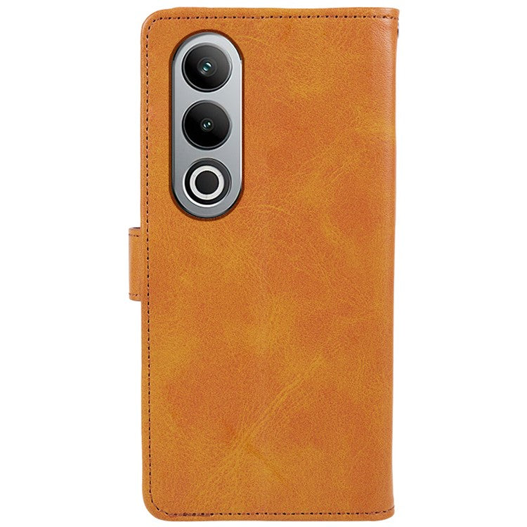 For OnePlus Nord CE4 5G Cover Calf Texture Cell Phone Case with Magnetic Clasp - Khaki