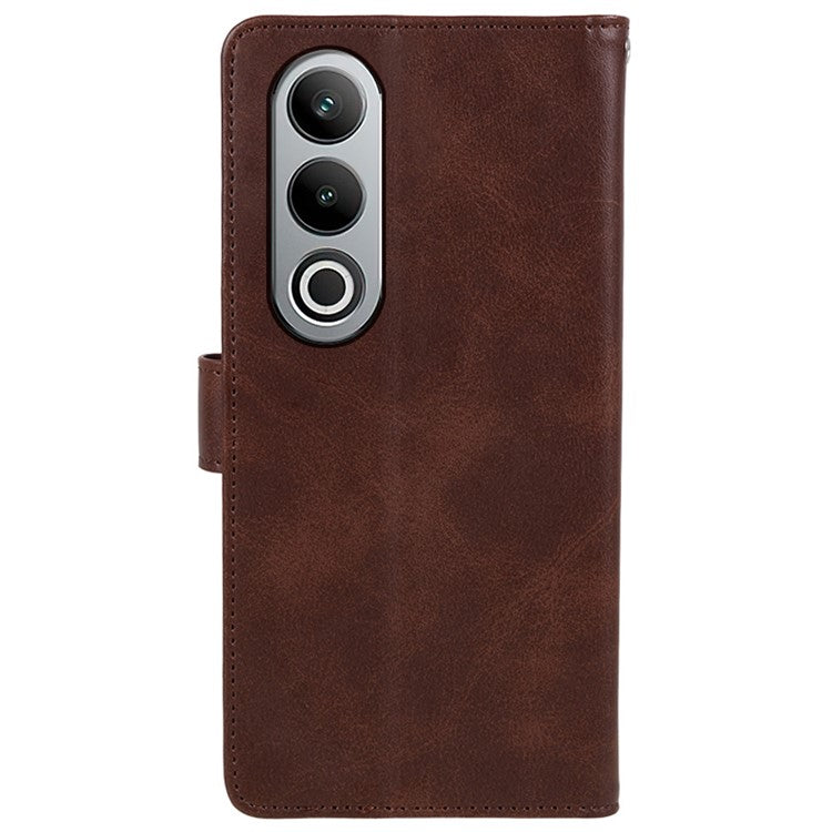 For OnePlus Nord CE4 5G Cover Calf Texture Cell Phone Case with Magnetic Clasp - Brown
