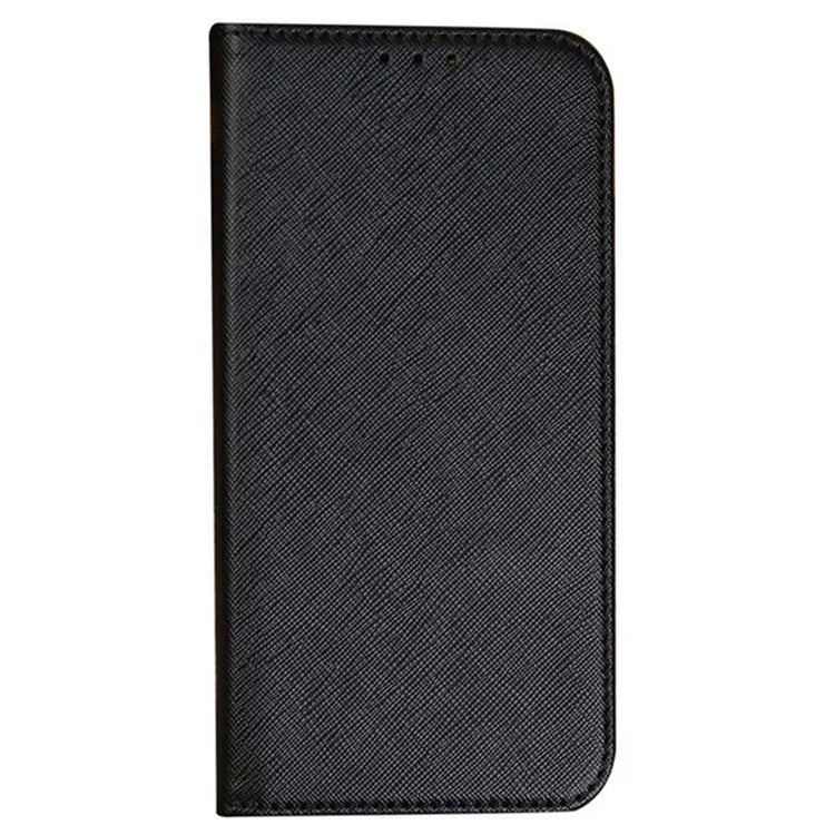For OnePlus Nord CE4 5G Case PU Leather Phone Cover Cross Texture Flip Wallet - Black
