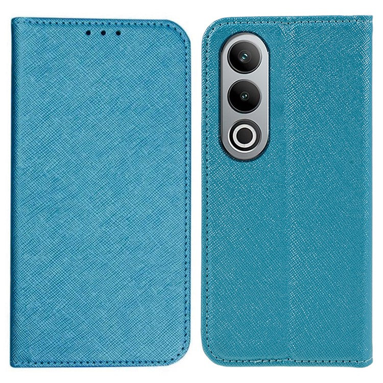 For OnePlus Nord CE4 5G Case PU Leather Phone Cover Cross Texture Flip Wallet - Sky Blue