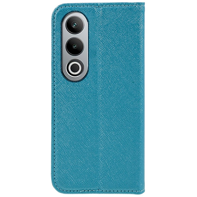 For OnePlus Nord CE4 5G Case PU Leather Phone Cover Cross Texture Flip Wallet - Sky Blue