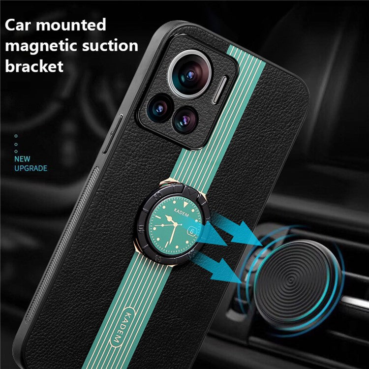 KADEM For Motorola Moto X30 Pro 5G / Edge 30 Ultra 5G PU Leather+Acrylic+TPU Phone Case Supports Magnetic Car Holder  - Green