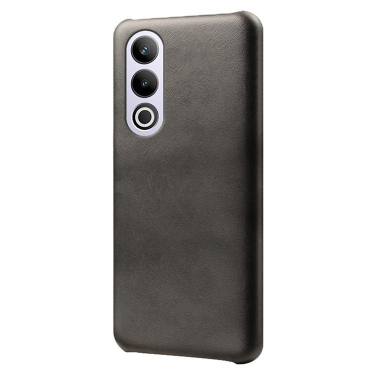 For OnePlus Ace 3V 5G Cases Leather Coated PC Calf Texture Cell Phone Cover - Black