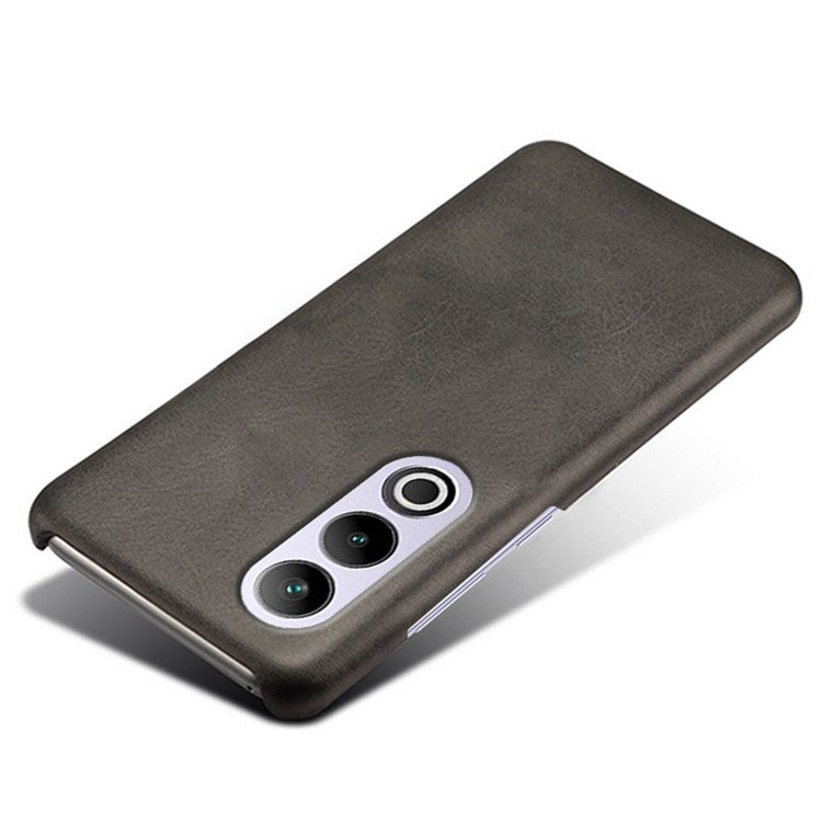 For OnePlus Ace 3V 5G Cases Leather Coated PC Calf Texture Cell Phone Cover - Black