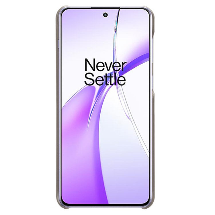 For OnePlus Ace 3V 5G Cases Leather Coated PC Calf Texture Cell Phone Cover - Grey