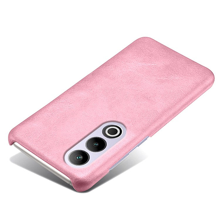 For OnePlus Ace 3V 5G Cases Leather Coated PC Calf Texture Cell Phone Cover - Rose Gold