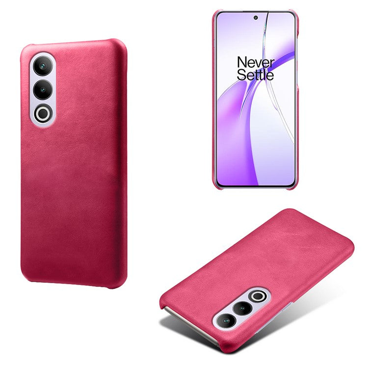 For OnePlus Ace 3V 5G Cases Leather Coated PC Calf Texture Cell Phone Cover - Rose