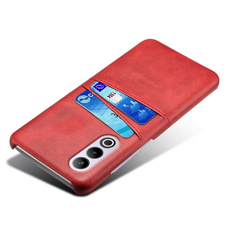 For OnePlus Ace 3V 5G Case PU Leather+PC Card Slots Back Cover - Red