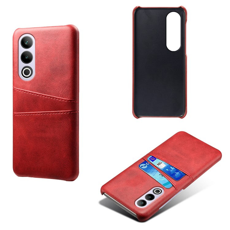 For OnePlus Ace 3V 5G Case PU Leather+PC Card Slots Back Cover - Red