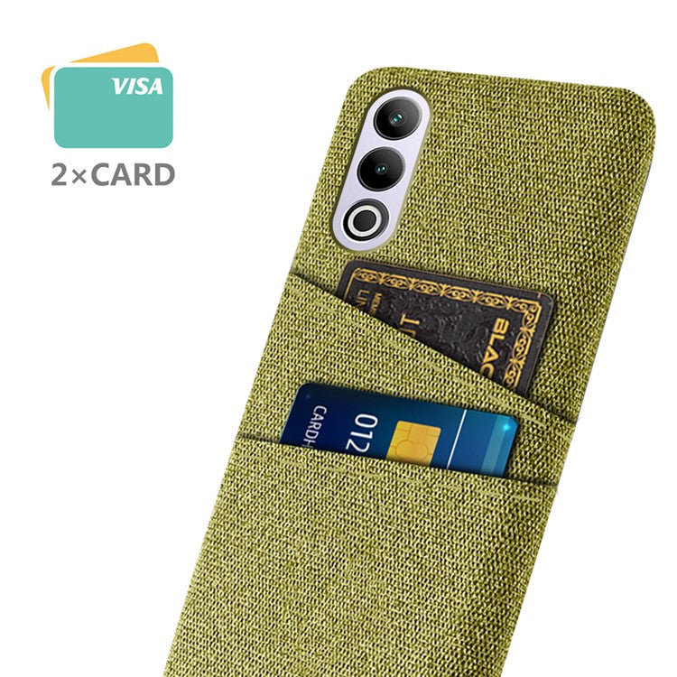 For OnePlus Ace 3V 5G Case Cloth+PC Hard Phone Cover with Dual Card Slots - Yellow
