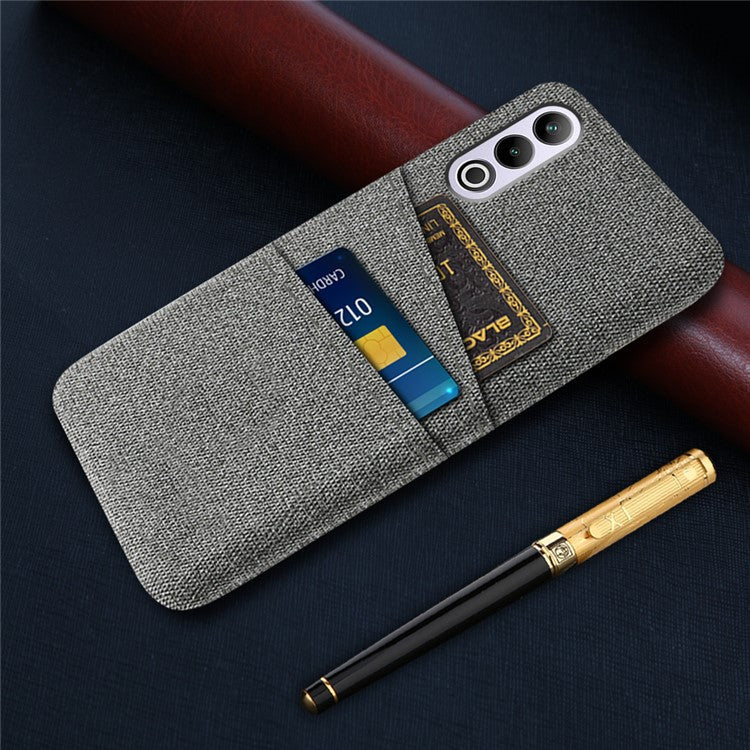 For OnePlus Ace 3V 5G Case Cloth+PC Hard Phone Cover with Dual Card Slots - Grey