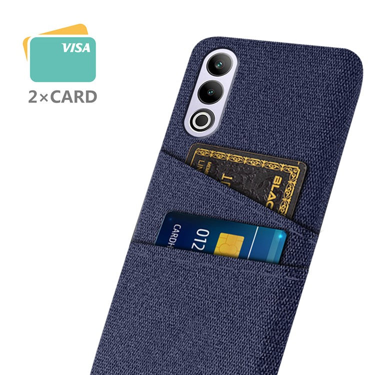 For OnePlus Ace 3V 5G Case Cloth+PC Hard Phone Cover with Dual Card Slots - Blue