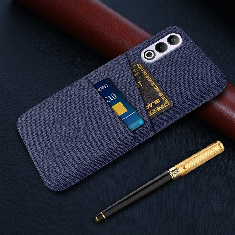 For OnePlus Ace 3V 5G Case Cloth+PC Hard Phone Cover with Dual Card Slots - Blue