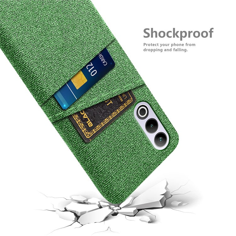 For OnePlus Ace 3V 5G Case Cloth+PC Hard Phone Cover with Dual Card Slots - Green