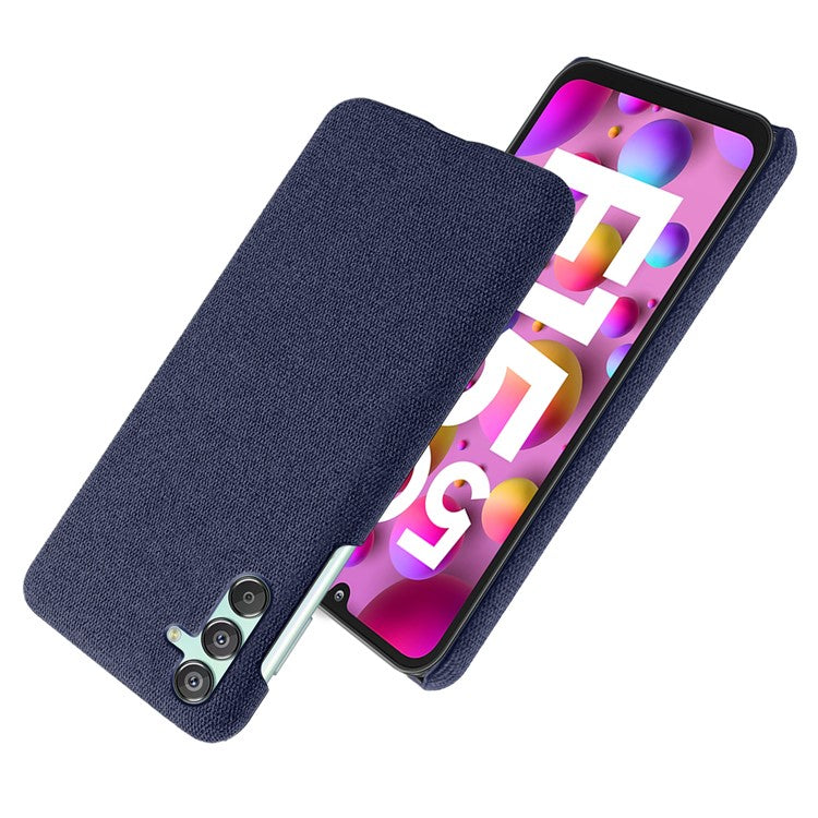 For Samsung Galaxy F15 5G / M15 5G Case Cloth+PC Anti-scratch Phone Cover - Blue