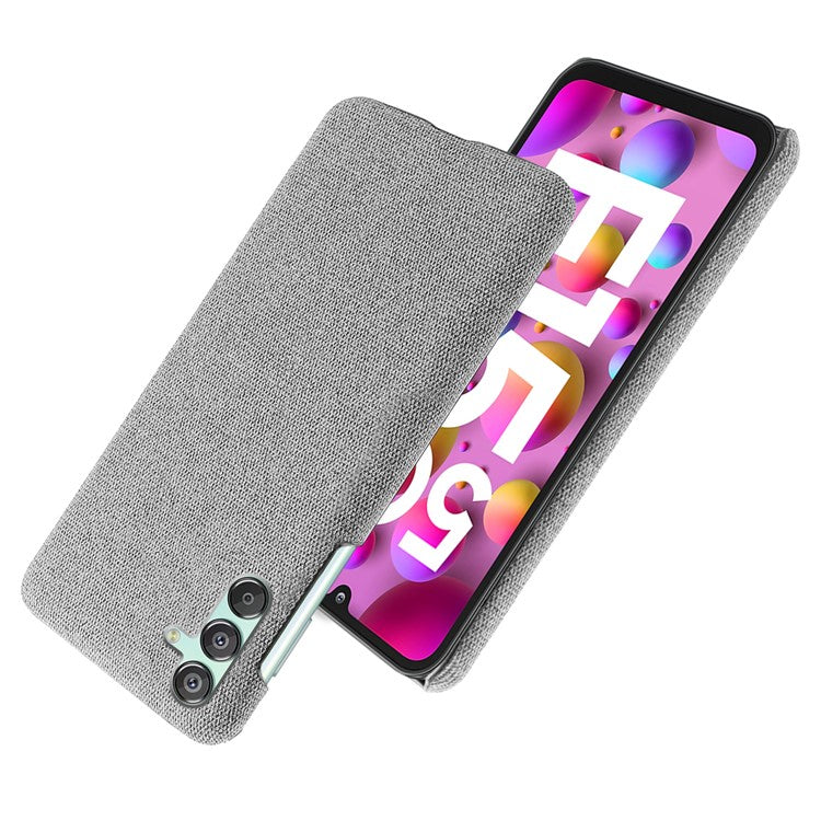 For Samsung Galaxy F15 5G / M15 5G Case Cloth+PC Anti-scratch Phone Cover - Light Grey