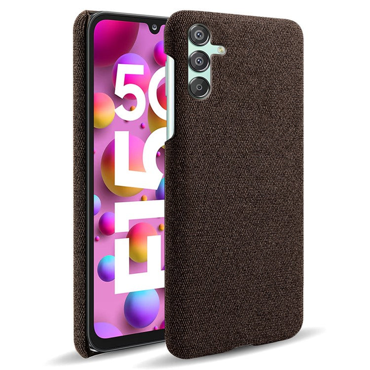 For Samsung Galaxy F15 5G / M15 5G Case Cloth+PC Anti-scratch Phone Cover - Brown