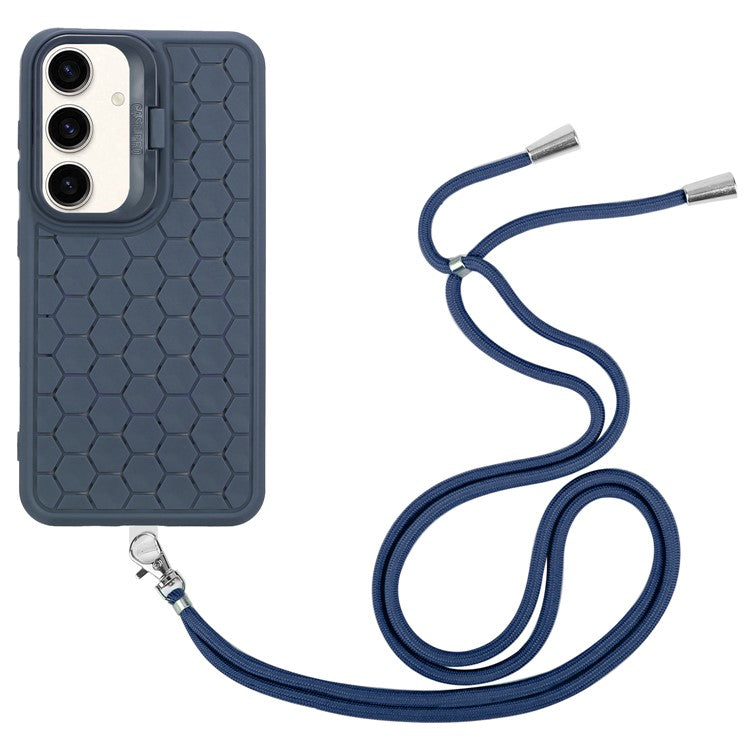 For Samsung Galaxy S23 FE Case Heat Dissipation Soft TPU Kickstand Smart Phone Cover - Dark Blue
