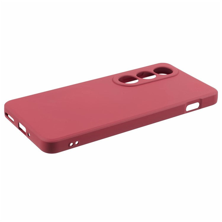 For OnePlus Ace 3V 5G Shockproof Case Soft Fiber Lining TPU Phone Shell - Hawthorn Red
